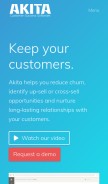 How akitaapp.com looks like on a mobile device such as an iPhone.