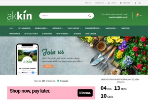 How akkin.co.uk looks like on a tablet such as an iPad.
