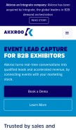 How akkroo.com looks like on a mobile device such as an iPhone.