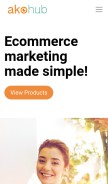 How akohub.com looks like on a mobile device such as an iPhone.