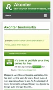 How akonter.com looks like on a mobile device such as an iPhone.