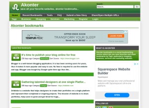 How akonter.com looks like on a tablet such as an iPad.