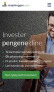 How aksjebloggen.com looks like on a mobile device such as an iPhone.