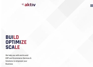 How aktivsoftware.com looks like on a tablet such as an iPad.