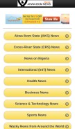 How akwaibomnewsonline.com looks like on a mobile device such as an iPhone.