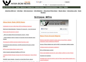 How akwaibomnewsonline.com looks like on a tablet such as an iPad.