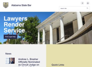How alabar.org looks like on a tablet such as an iPad.