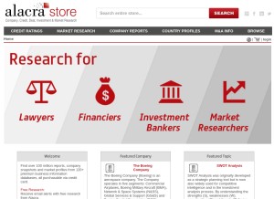 How alacrastore.com looks like on a tablet such as an iPad.