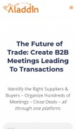 How aladdinb2b.com looks like on a mobile device such as an iPhone.