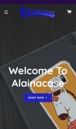 How alainacase.com looks like on a mobile device such as an iPhone.