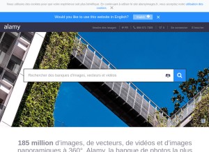 How alamyimages.fr looks like on a tablet such as an iPad.