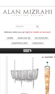 How alanmizrahilighting.net looks like on a mobile device such as an iPhone.