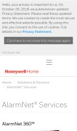 How alarmnet.com looks like on a mobile device such as an iPhone.