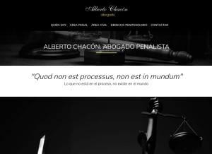 How albertochaconabogado.com looks like on a tablet such as an iPad.