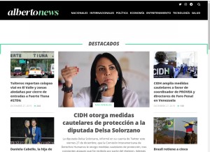 How albertonews.com looks like on a tablet such as an iPad.