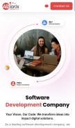 How albiorixtech.com looks like on a mobile device such as an iPhone.