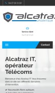 How alcatraz.fr looks like on a mobile device such as an iPhone.