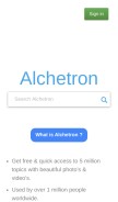 How alchetron.com looks like on a mobile device such as an iPhone.