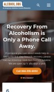 How alcohol.org looks like on a mobile device such as an iPhone.