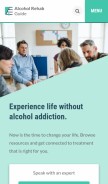 How alcoholrehabguide.org looks like on a mobile device such as an iPhone.