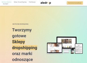 How aledrop.pl looks like on a tablet such as an iPad.