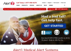 How alert-1.com looks like on a tablet such as an iPad.