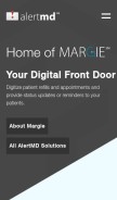 How alertmd.com looks like on a mobile device such as an iPhone.