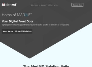 How alertmd.com looks like on a tablet such as an iPad.