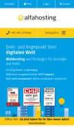 How alfahosting-vps.de looks like on a mobile device such as an iPhone.