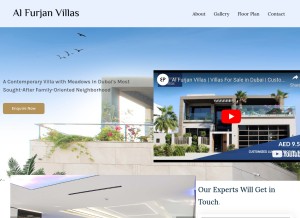 How alfurjanvillas.com looks like on a tablet such as an iPad.