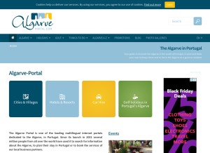 How algarve-portal.com looks like on a tablet such as an iPad.