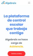 How algebraix.com looks like on a mobile device such as an iPhone.