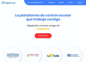 How algebraix.com looks like on a tablet such as an iPad.