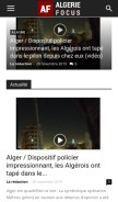 How algerie-focus.com looks like on a mobile device such as an iPhone.