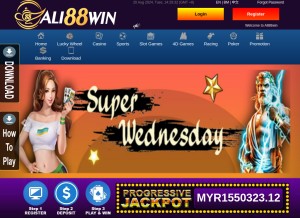 How ali88winmy.com looks like on a tablet such as an iPad.