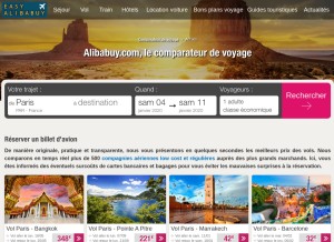How alibabuy.com looks like on a tablet such as an iPad.