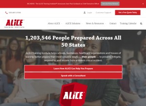 How alicetraining.com looks like on a tablet such as an iPad.
