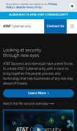 How alienvault.com looks like on a mobile device such as an iPhone.