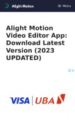 How alightmotion.xyz looks like on a mobile device such as an iPhone.