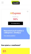 How alipromo.com looks like on a mobile device such as an iPhone.