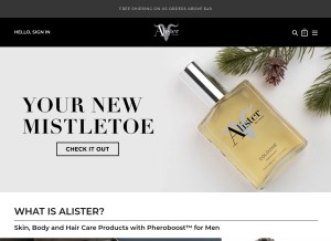 How alister.co looks like on a tablet such as an iPad.