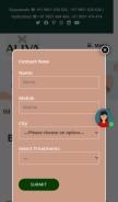 How alivaaesthetics.com looks like on a mobile device such as an iPhone.