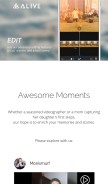 How alive-story.com looks like on a mobile device such as an iPhone.