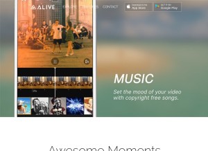 How alive-story.com looks like on a tablet such as an iPad.