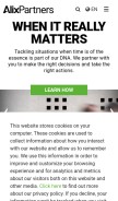 How alixpartners.com looks like on a mobile device such as an iPhone.