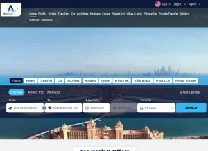 How alkhaleejtours.com looks like on a tablet such as an iPad.