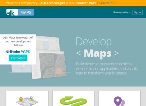 How alkmaps.com looks like on a tablet such as an iPad.