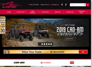 How allanemotorsports.com looks like on a tablet such as an iPad.