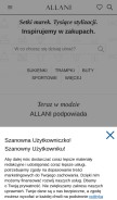 How allani.pl looks like on a mobile device such as an iPhone.