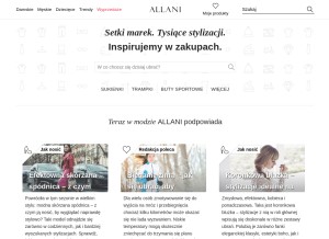 How allani.pl looks like on a tablet such as an iPad.